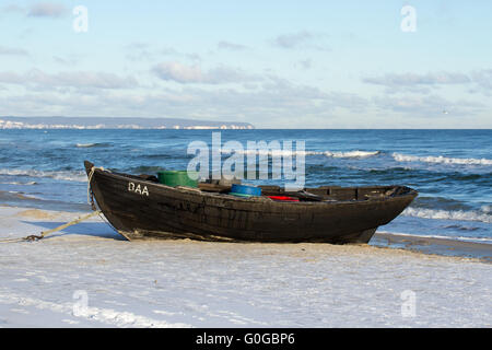 Angelboot/Fischerboot auf Rugia. Deutschland Stockfoto