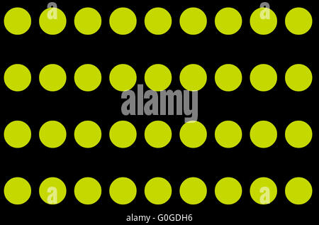 Hintergrund, Neon-farbige Punkte, Kreise auf einem schwarzen Hintergrund Stockfoto