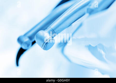 Geräte und Dentale Instrumente in Zahnarztpraxis. Zahnmedizin Stockfoto