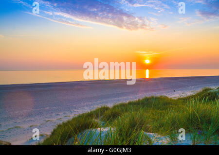 Summerbeach am Abend Stockfoto