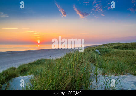 Summerbeach am Abend Stockfoto