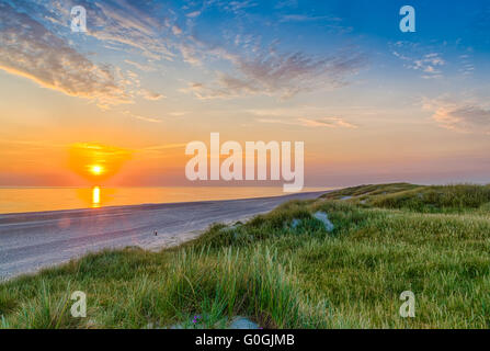 Summerbeach am Abend Stockfoto