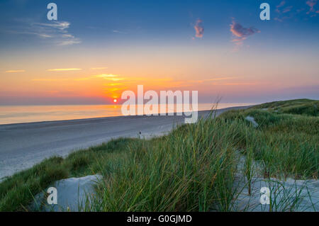 Summerbeach am Abend Stockfoto