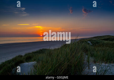 Summerbeach am Abend Stockfoto