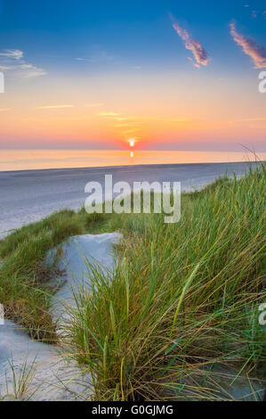 Summerbeach am Abend Stockfoto