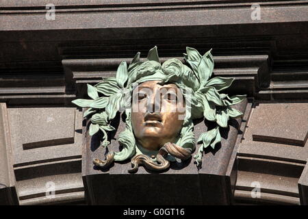 Maskaron Frauenkopf Stockfoto