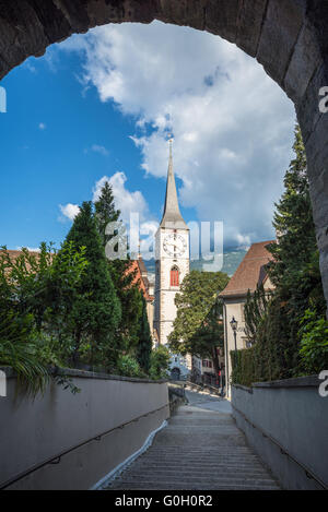 St. Martin Kirche in Chur, die älteste Stadt der Schweiz Stockfoto