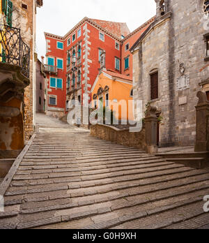 Ansicht von Labin, kleine Stadt in Istrien, Kroatien Stockfoto