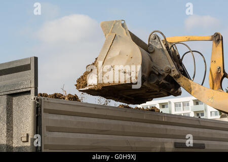 Schaufel, Schaufeln Erde Lader Stockfoto