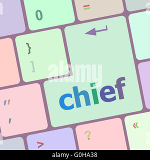 Chef-Taste am Computer pc Tastatur Schlüssel Vektor-illustration Stockfoto