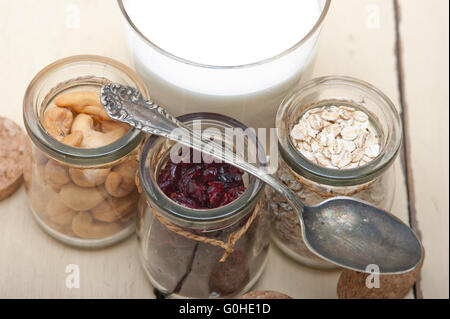 Gesundes Frühstück Zutaten Stockfoto