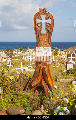 Hanga Roa, Friedhof Stockfoto