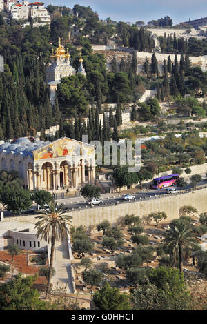 Kirche aller Nationen und die Kirche der Maria Magdalena Stockfoto