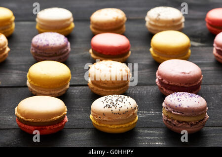 Französische köstliches Dessert Makronen Stockfoto