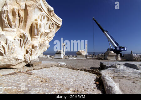 archäologische Ausgrabungen in der antiken Laodizea Stockfoto