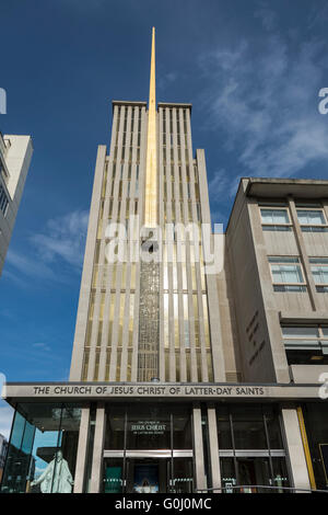 Die mormonische Kirche von Jesus Christus von Heiligen, South Kensington, London, England, UK. Stockfoto