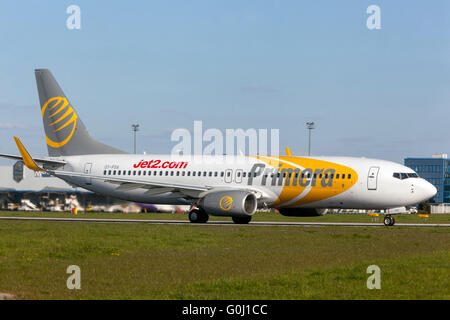 Primera Luft, Jet2.com Boeing 737 Prag, Tschechische Republik Stockfoto