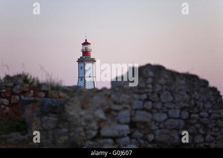 Espichel Kap, Leuchtturm, Sesimbra Stockfoto