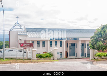 PLETTENBERG BAY, Südafrika - 3. März 2016: der methodistischen Kirche in Plettenberg Bay, einer Stadt an der Garden Route Stockfoto