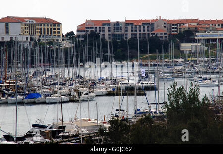 Pula, Istrien, Kroatien. Marina Veruda. Stockfoto