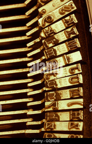 Buchstaben auf einer Schreibmaschine Stockfoto