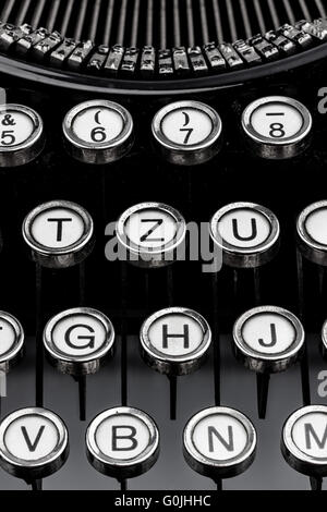 Tasten auf der Schreibmaschine Stockfoto