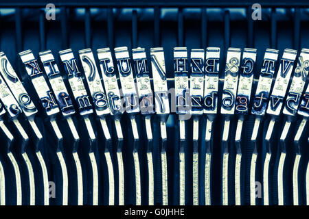 Buchstaben auf einer Schreibmaschine Stockfoto