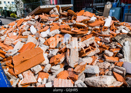 Bauschutt auf Baustelle Stockfoto