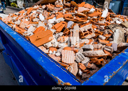 Bauschutt am Standort Stockfoto