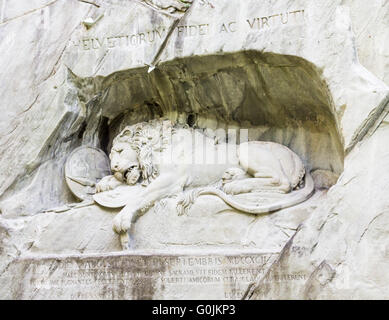 Löwendenkmal Luzern Schweiz Stockfoto