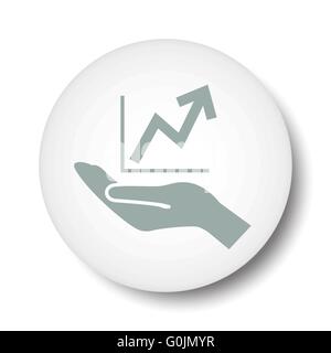 Grafik in der Hand Symbol Stock Vektor