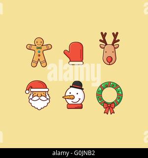 Weihnachts-icons Stock Vektor