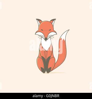 Einfach Fox-Abbildung Stock Vektor