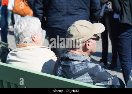 1. Mai Feier auf dem Marktplatz Hämeenlinna Stockfoto