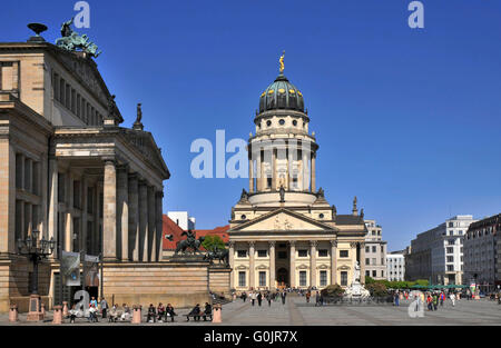 Schauspielhaus Berlin, französischer Dom, Gendarmenmarkt, Berlin, Deutschland / Schauspielhaus Berlin, Franzosischer Dom, Gendarmenmarkt Dom Stockfoto