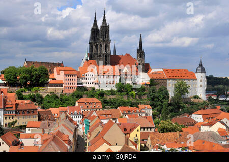 Meissner Dom, Dom, Albrechtsburg, Domberg, alte Stadt, Meissen, Sachsen / Meissen Kathedrale Stockfoto