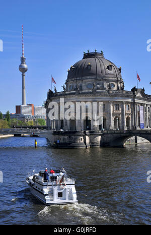 Bode-Museum, TV Turm Berlin, Spree, Museumsinsel, Mitte, Berlin, Deutschland / Bode-Museum, Bodemuseum, Fernsehturm, Berliner Fernsehturm Stockfoto