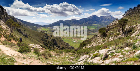 Naturlandschaft. Sierra de Las Nieves Naturpark. Malaga-Andalusien, Spanien-Europa Stockfoto