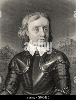 Oliver Cromwell, 1599-1658, Lord Protector von England, Schottland und Irland, Kommandant der parlamentarischen Armee Stockfoto