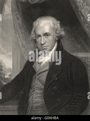 James Watt, 1736-1819, schottischer Erfinder der Dampfmaschine Stockfoto