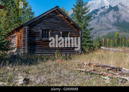 Deerlodge Cabin, ersten Aufsichtsrat Hütte von 1904, Yoho-Nationalpark, Provinz British Columbia, Kanada Stockfoto