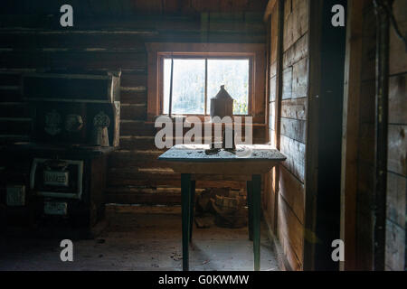 Deerlodge Cabin, ersten Aufsichtsrat Hütte von 1904, Yoho-Nationalpark, Provinz British Columbia, Kanada Stockfoto