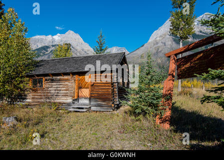 Deerlodge Cabin, ersten Aufsichtsrat Hütte von 1904, Yoho-Nationalpark, Provinz British Columbia, Kanada Stockfoto