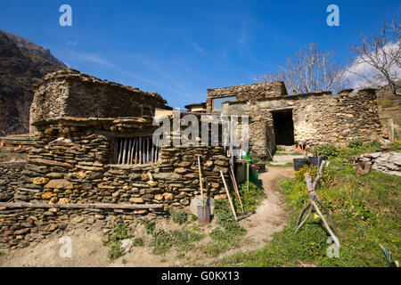 Ländliche Steinhaus. Naturpark Sierra Nevada, Granada Andalusien. Spanien-Europa Stockfoto