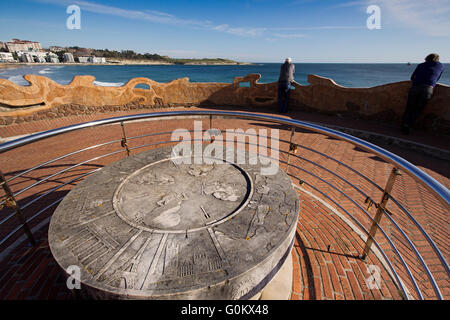 Piquio Garten und Sardinero Strand, Santander, Kantabrischen Meer. Kantabrien, Spanien Europa Stockfoto