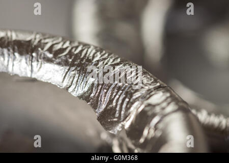 Verbrannte erloschen Docht einer Kerze Stockfoto