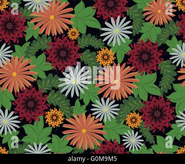 Vektor nahtlose Muster mit Blumen. EPS10 Vektor-illustration Stock Vektor
