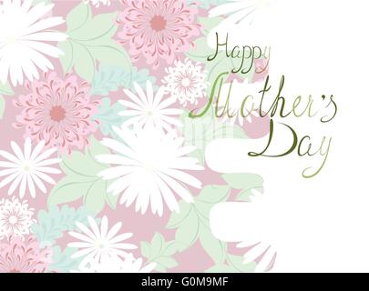Mütter Tag floralen Gruß. EPS10 Vektor-Illustration. Stock Vektor