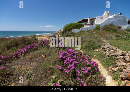 Coastal Haus am Praia da Gale, Algarve Portugal Stockfoto