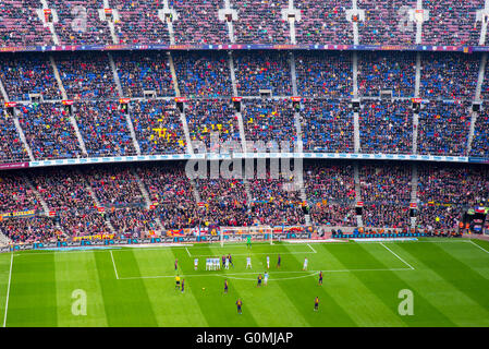 BARCELONA - FEB 21: Einen allgemeinen Überblick über das Camp Nou Stadion. Stockfoto